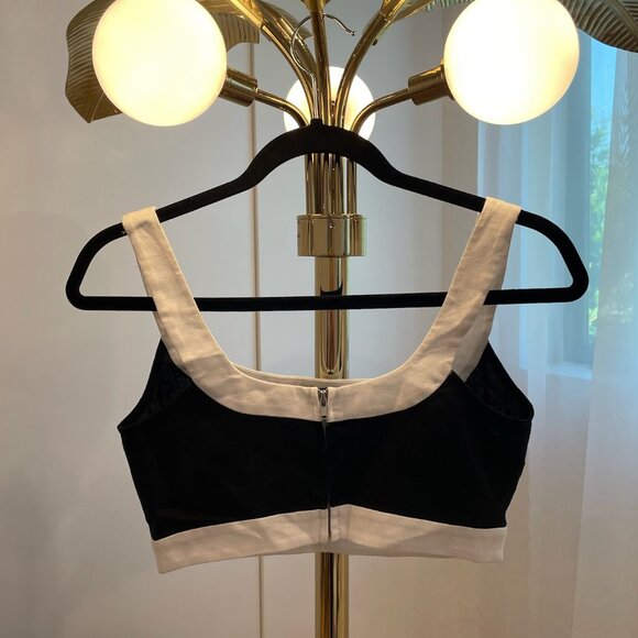 Black & White Reformation Robbie Linen Two Piece Mini Skirt Set - Picture 4 of 7